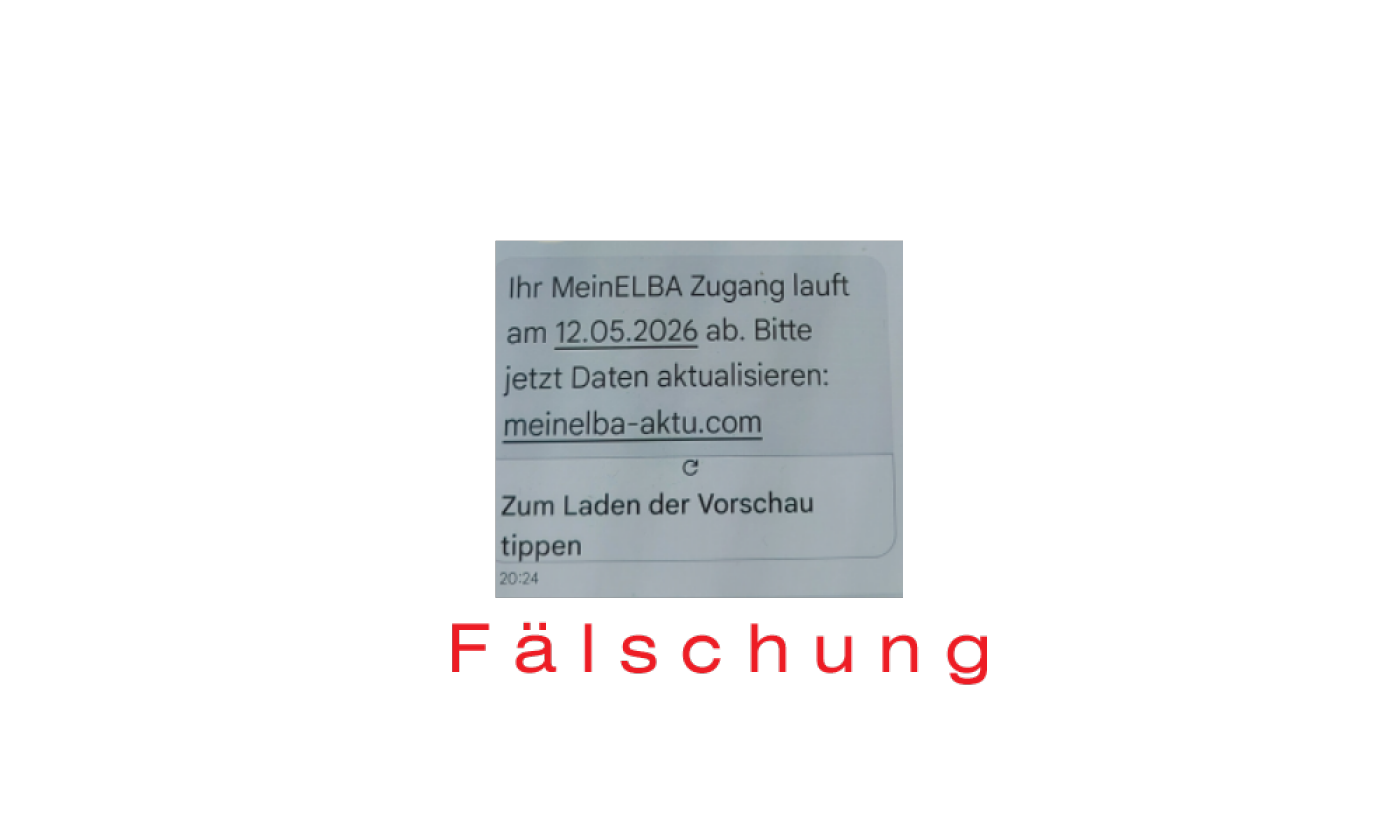 Fälschung message example