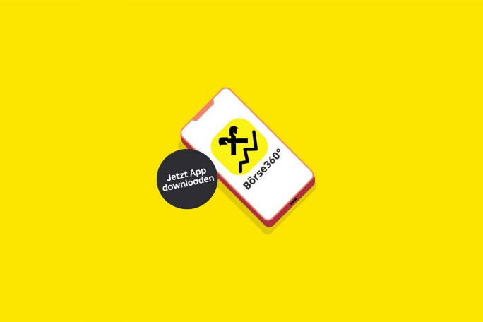 Illustration: Smartphone mit Börse360°-App